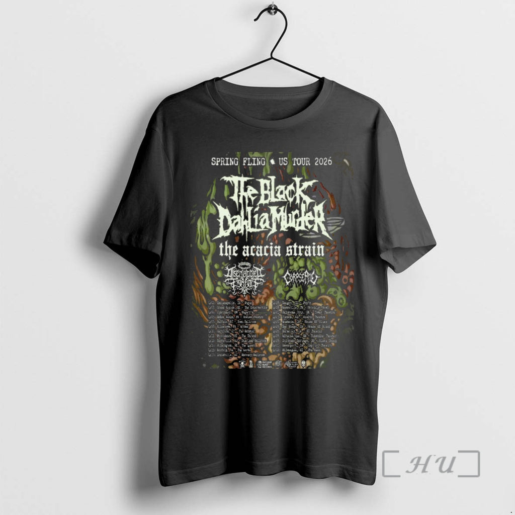 Officials The Black Dahlia Murder Spring Fling Us Tour 2026 T-Shirts, Hoodie, Sweatshirt | PopFlextees.com