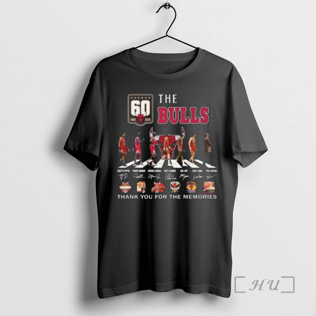 Officials The Chicago Bulls 60th Anniversary 1966 2026 Players Abbey Road Signatures Thank You For T-Shirts, Hoodie,...