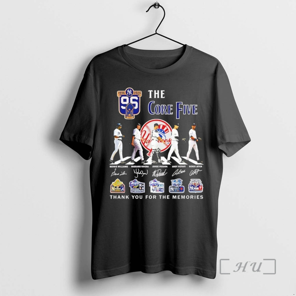 Officials The Core Five New York Yankees Abbey Road 96th Anniversary 1996 2026 Thank You T-Shirts, Hoodie, Sweatshirt