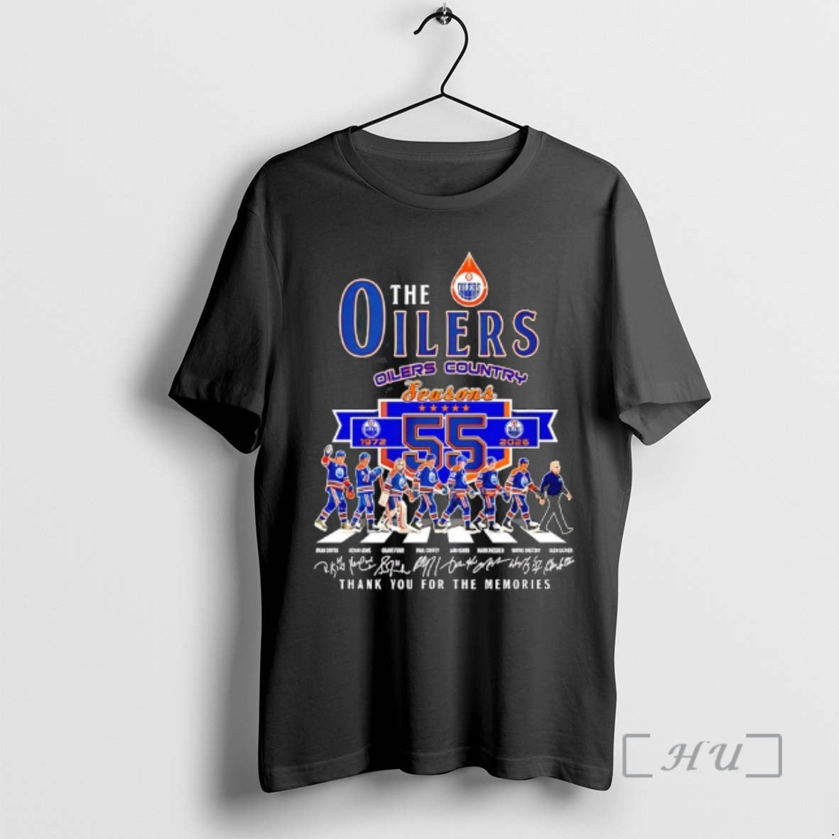 Officials Edmonton Oilers Country Seasons 55 Years 1972 2026 Signatures Abbey Road Thank You T-Shirts, Hoodie, Sweatshirt