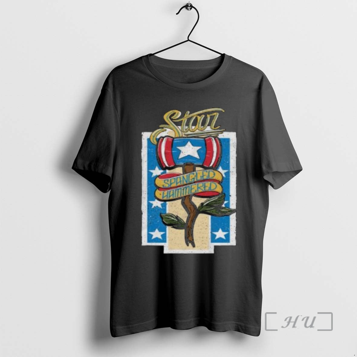 Officials The Fat Electrician Star Spangled Hammered Circle Black T-Shirts, Hoodie, Sweatshirt | PopFlextees.com