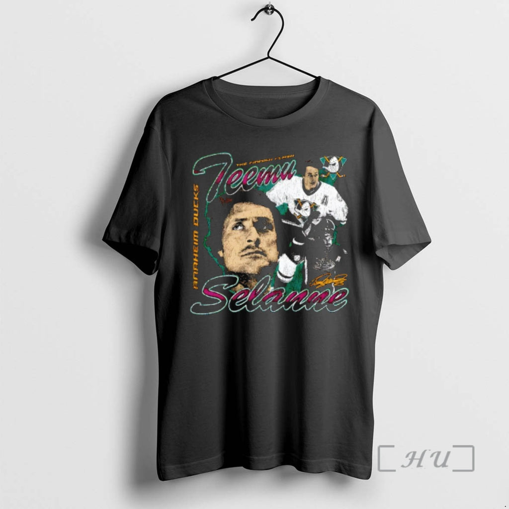 Officials The Finnish Flash Teemu Selanne Anaheim Ducks Signature T-Shirts, Hoodie, Sweatshirt | PopFlextees.com