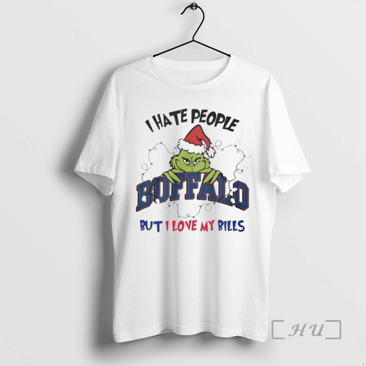 Officials The Grinch I Hate People Buffalo But I Love My Bills Premium T Shirts Hoodie, Sweatshirt | PopFlextees.com