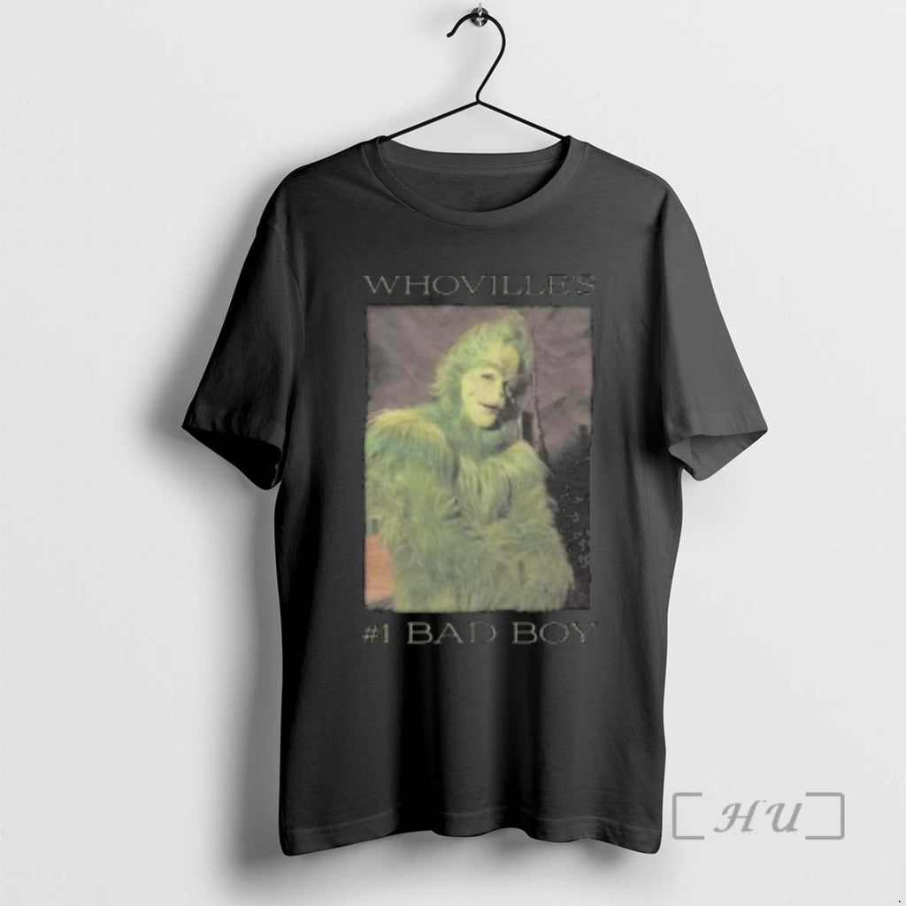 Officials The Grinch Whoville Bad Boy 2025 Circle Black T-Shirts, Hoodie, Sweatshirt | PopFlextees.com
