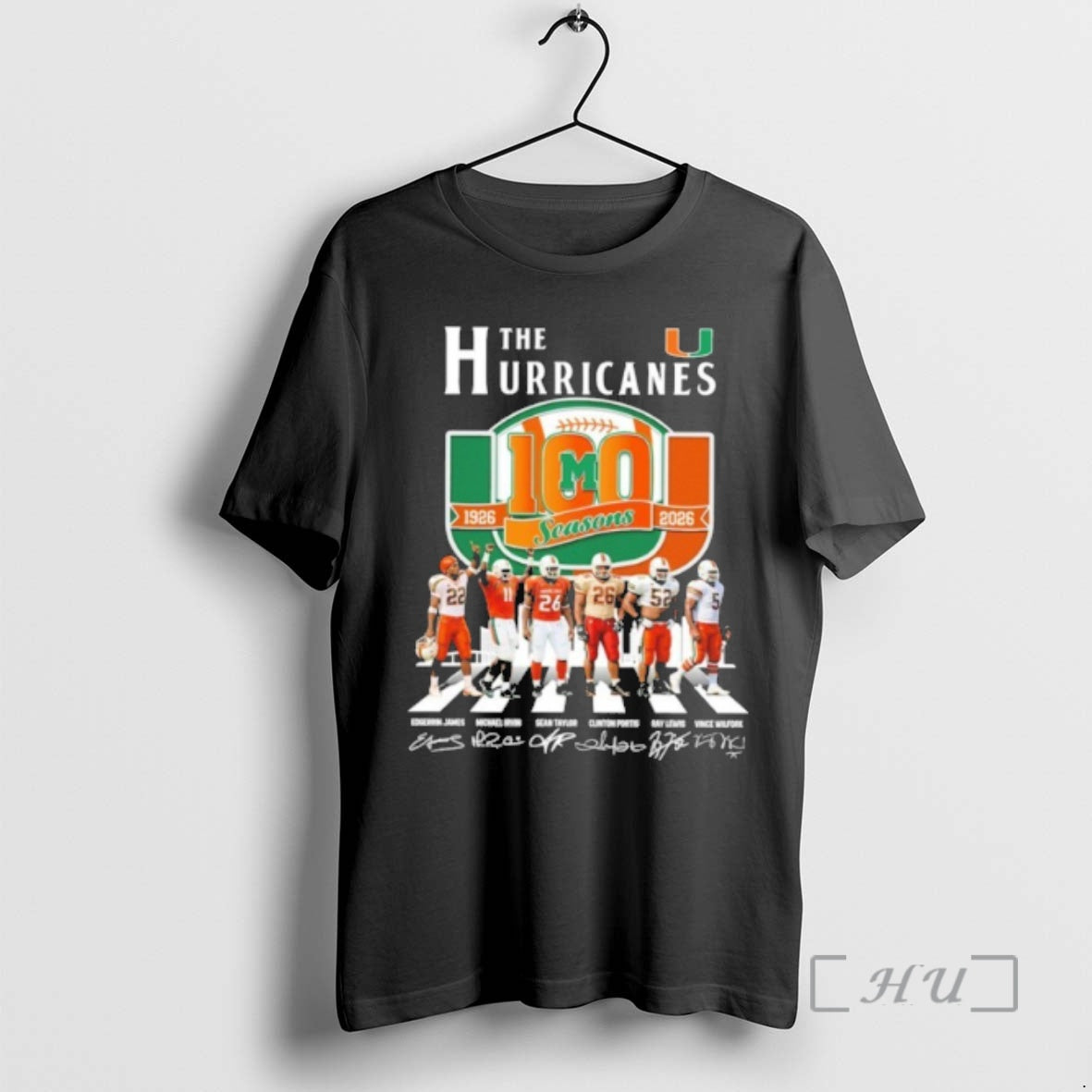 Officials The Hurricanes 100 Seasons Player Signature T-Shirts, Hoodie, Sweatshirt | PopFlextees.com