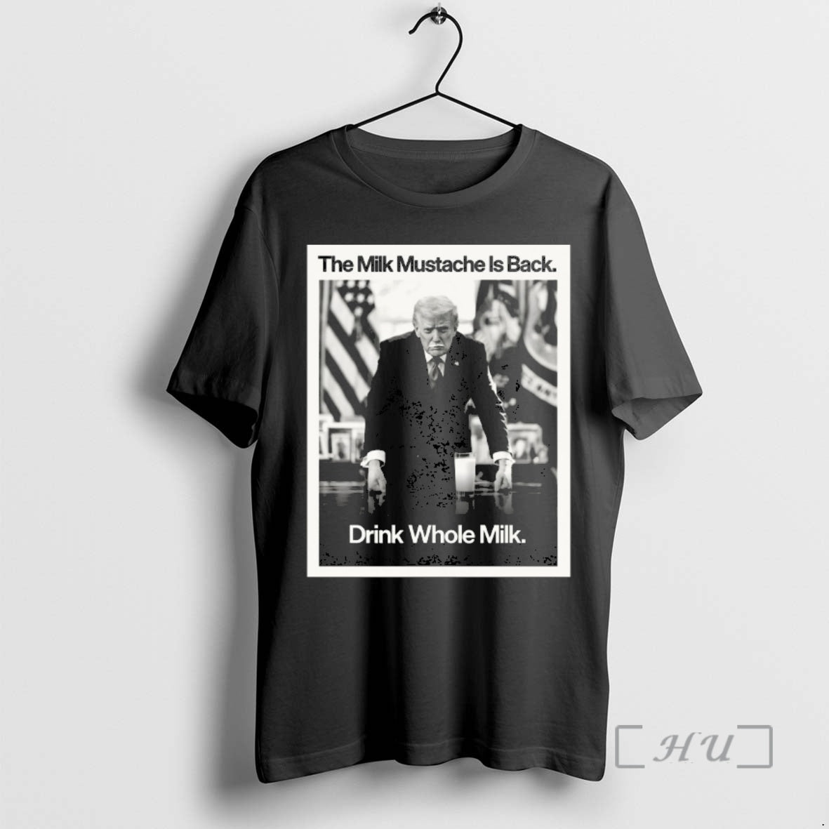 Officials The Milk Mustache Is Back Drink Whole Milk Trump T-Shirts, Hoodie, Sweatshirt | PopFlextees.com