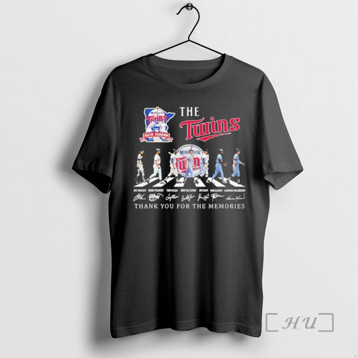 Officials Minnesota Twins Players Walking Abbey Road 65th Seasons Thank You Memories T-Shirts, Hoodie, Sweatshirt
