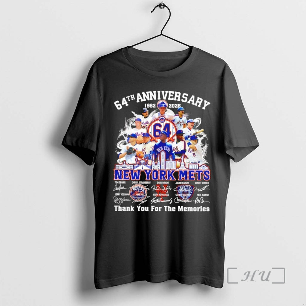 Officials The New York Mets 64th Anniversary 1962 2026 Thank You For The Memories All T-Shirts, Hoodie, Sweatshirt