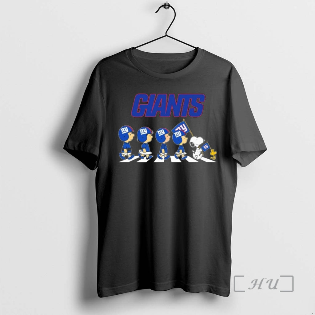 Officials The Peanuts And Friends Abbey Road X New York Giants Premium T Shirts Sweater Hoodie, Sweatshirt | PopFlextees.com