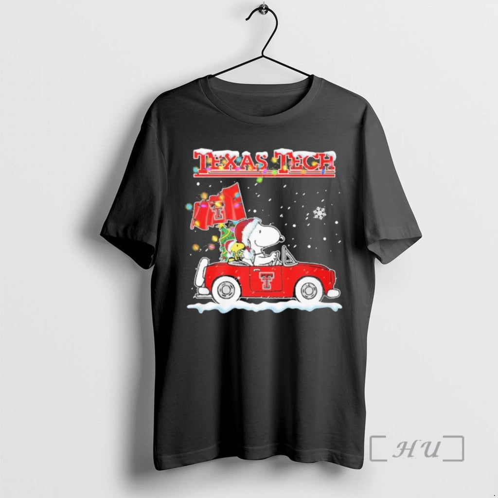 Officials The Peanuts Driving Carx Texas Tech Red Raiders Christmas T-Shirts, Hoodie, Sweatshirt | PopFlextees.com