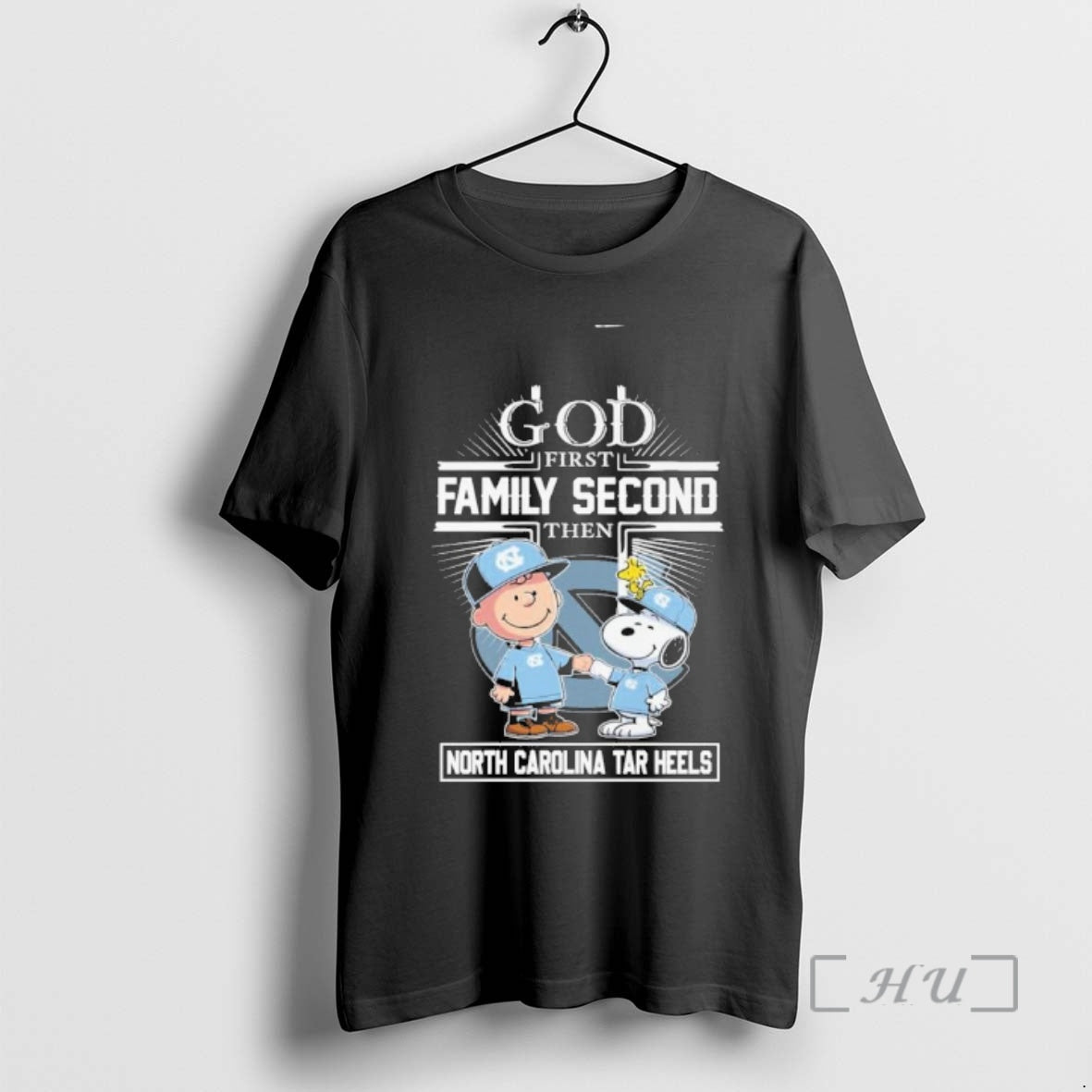 Officials The Peanuts God First Family Second Then Unc Tar Heels Premium T Shirts Sweater Hoodie, Sweatshirt