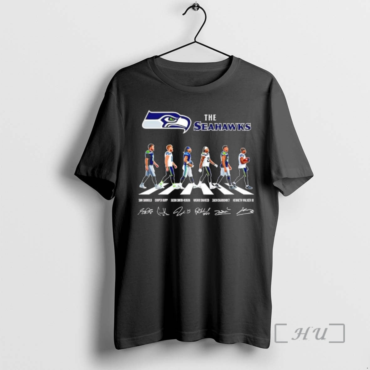 Officials The Seahawks Players Name And Signature Abbey Road T-Shirts, Hoodie, Sweatshirt | PopFlextees.com