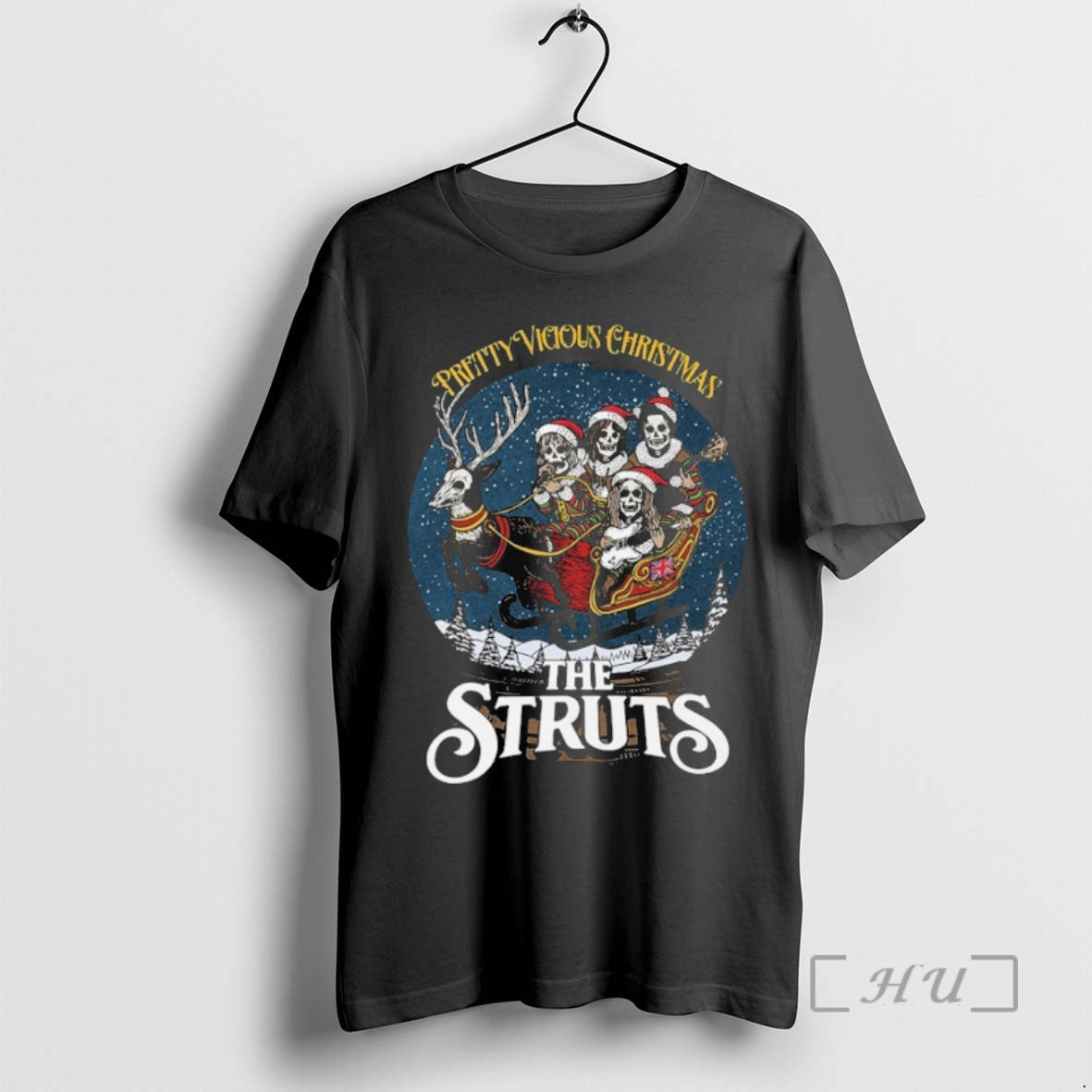 Officials The Struts Pretty Vicious Christmas Reindeer Snow Globe T-Shirts, Hoodie, Sweatshirt | PopFlextees.com