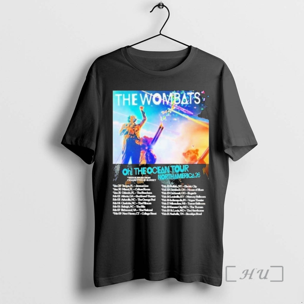 Officials The Wombats Oh The Ocean North America Tour 2026 Dates Premium T Shirts Sweater Hoodie, Sweatshirt