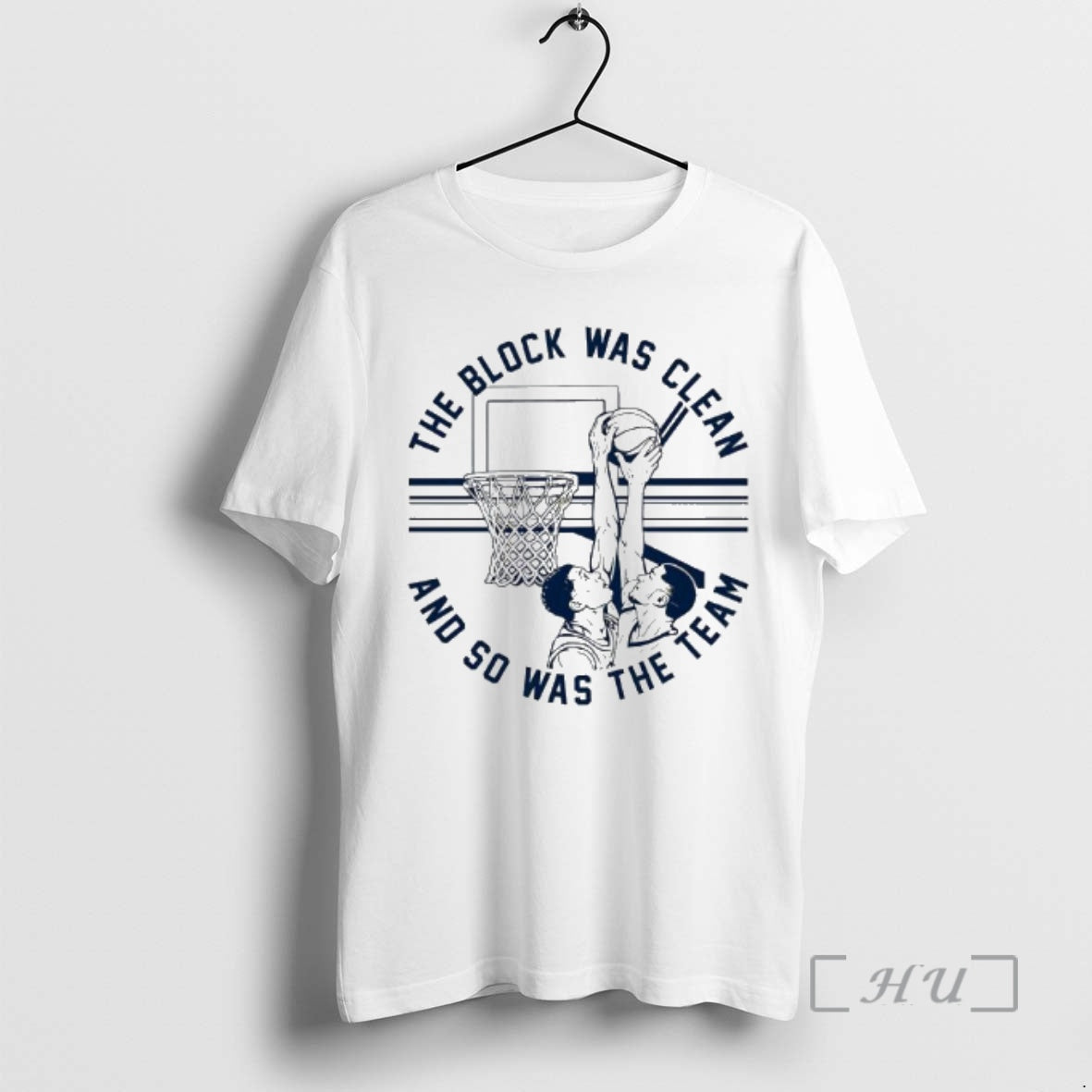 Officials The Block Was Clean And So Was The Team Basketball Player Jumping Premium T-Shirts, Hoodie, Sweatshirt