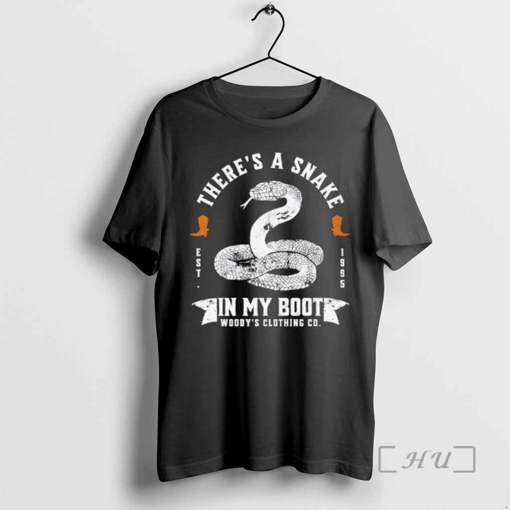 Officials Theres A Snake In My Boot By Woodys Clothing Co Premium T Shirts Sweater Hoodie, Sweatshirt | PopFlextees.com