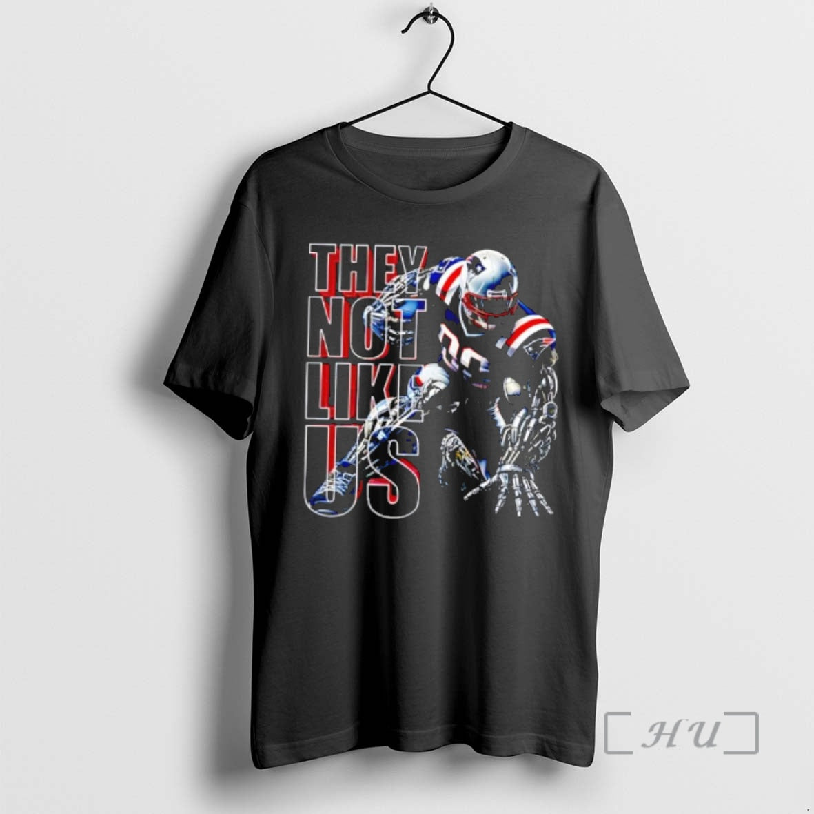 Officials They Not Like Us Patriots Football Cyborg Player Graphic T-Shirts, Hoodie, Sweatshirt | PopFlextees.com