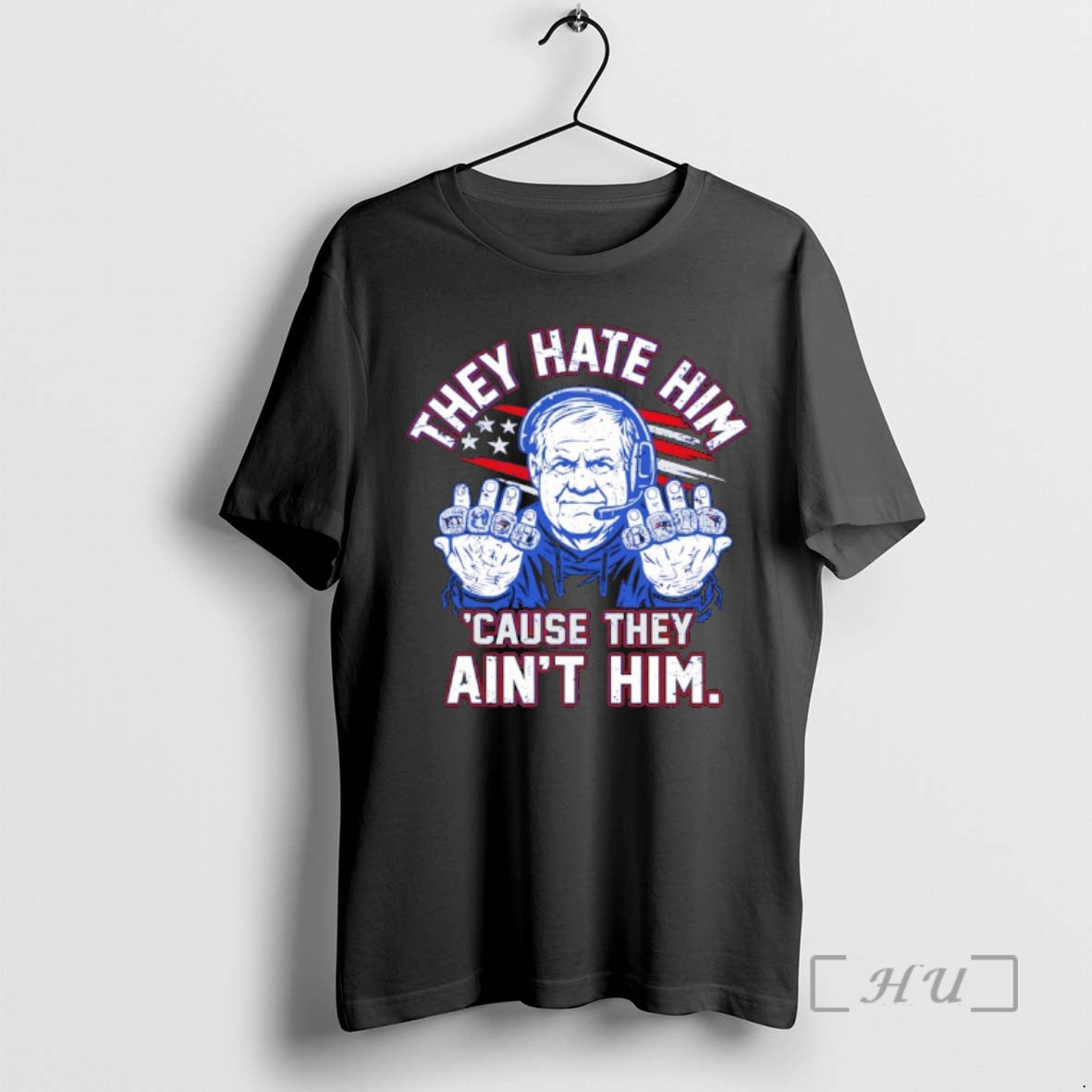 Officials They Hate Him Cause They Aint Him New England Football Coach Rings Premium T-Shirts, Hoodie, Sweatshirt