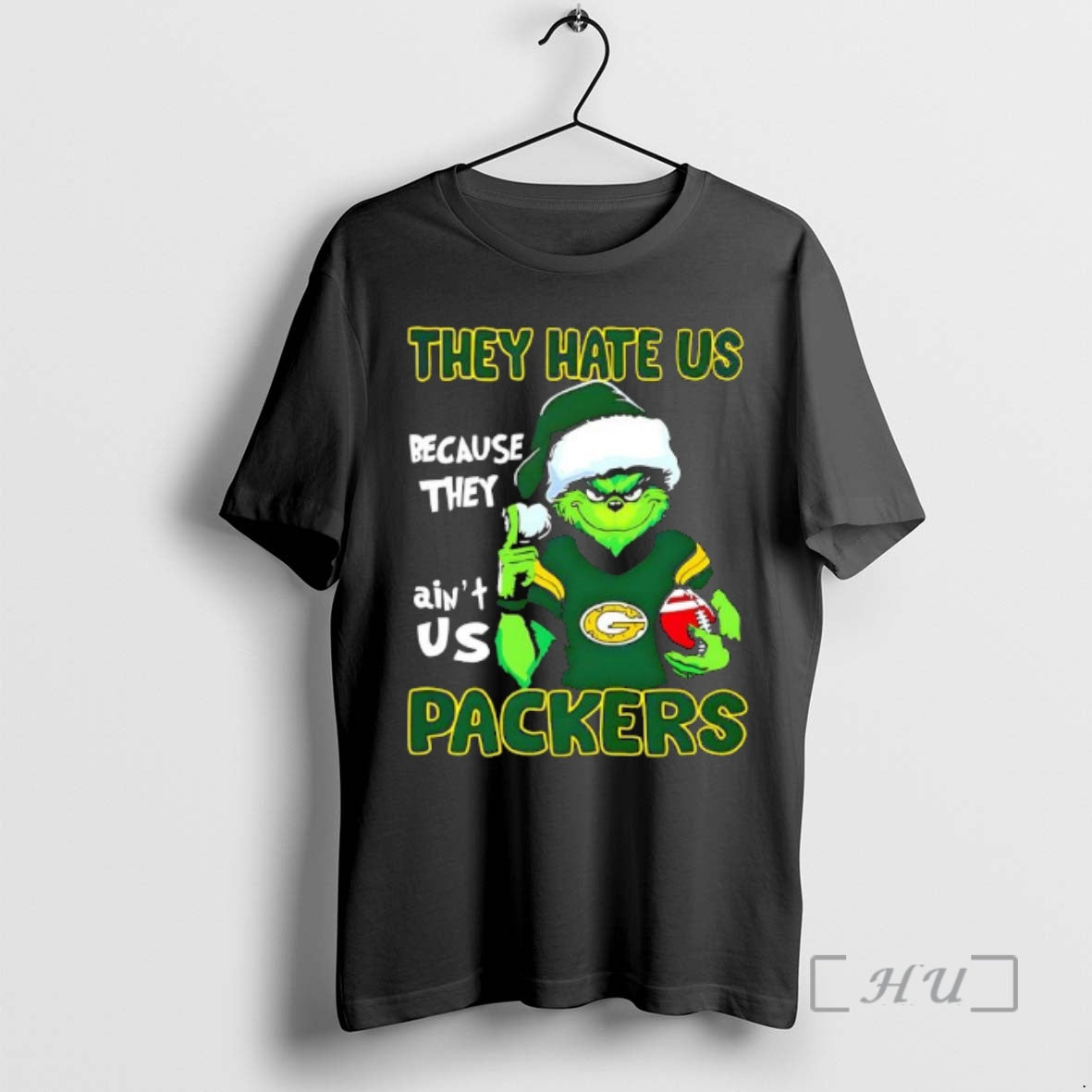 Officials They Hate Us Because They Aint Us Grinch Packers T-Shirts, Hoodie, Sweatshirt | PopFlextees.com