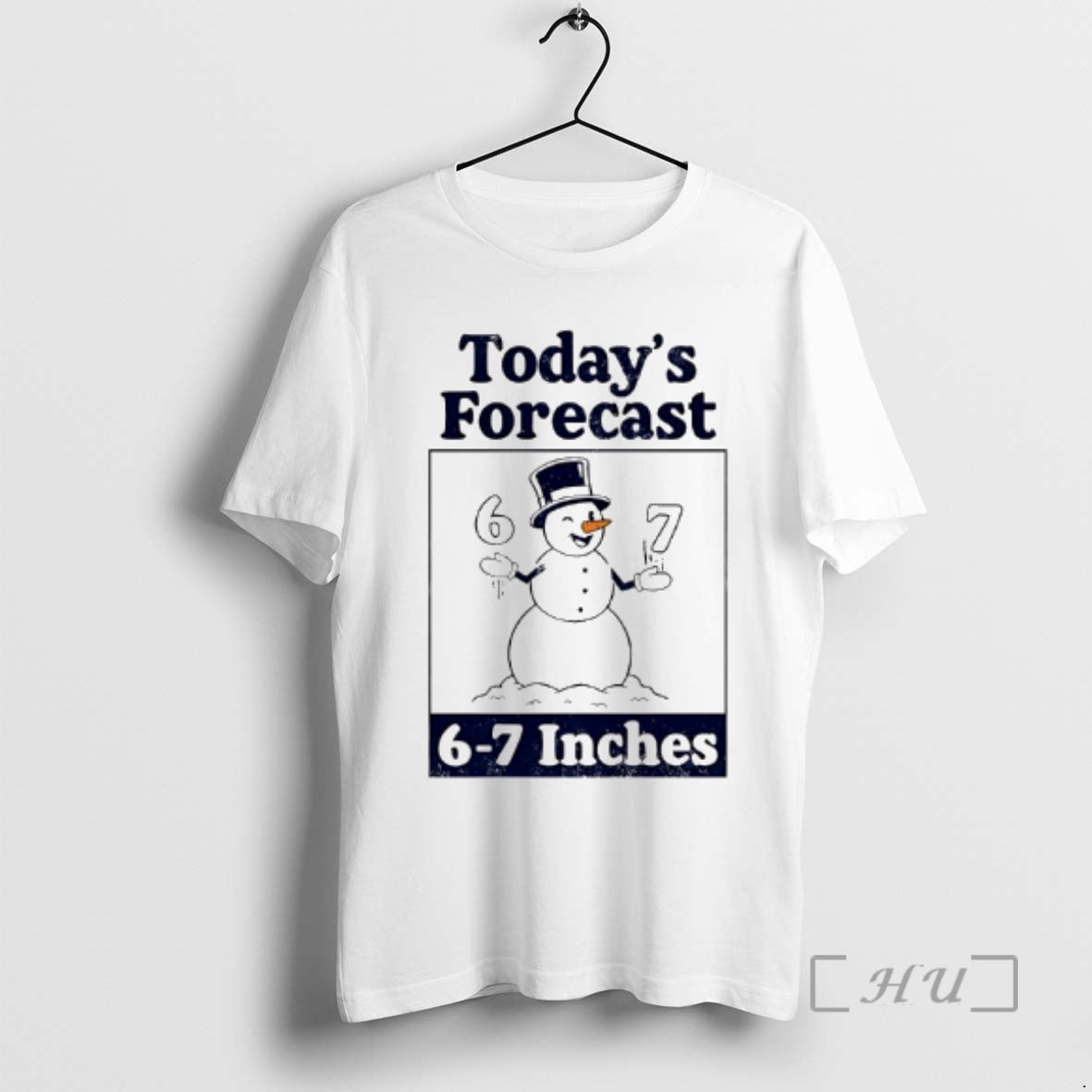 Officials Todays Forecast 6 7 Inches Snowman Graphic T-Shirts, Hoodie, Sweatshirt | PopFlextees.com