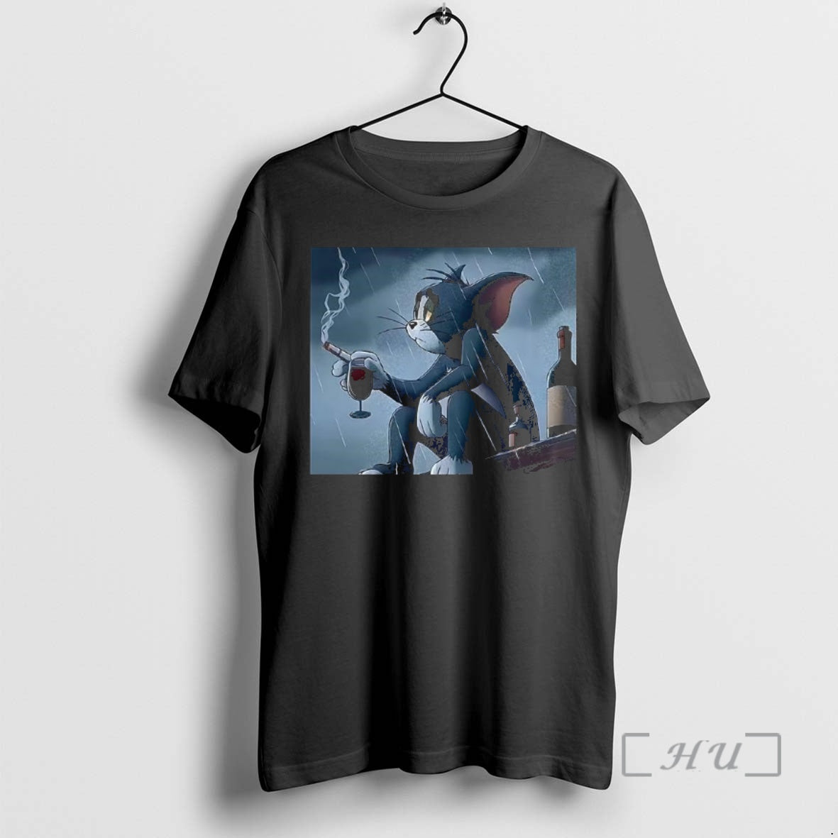 Officials Tom Pensive And Sad Smoking In The Rain Cartoon T-Shirts, Hoodie, Sweatshirt | PopFlextees.com