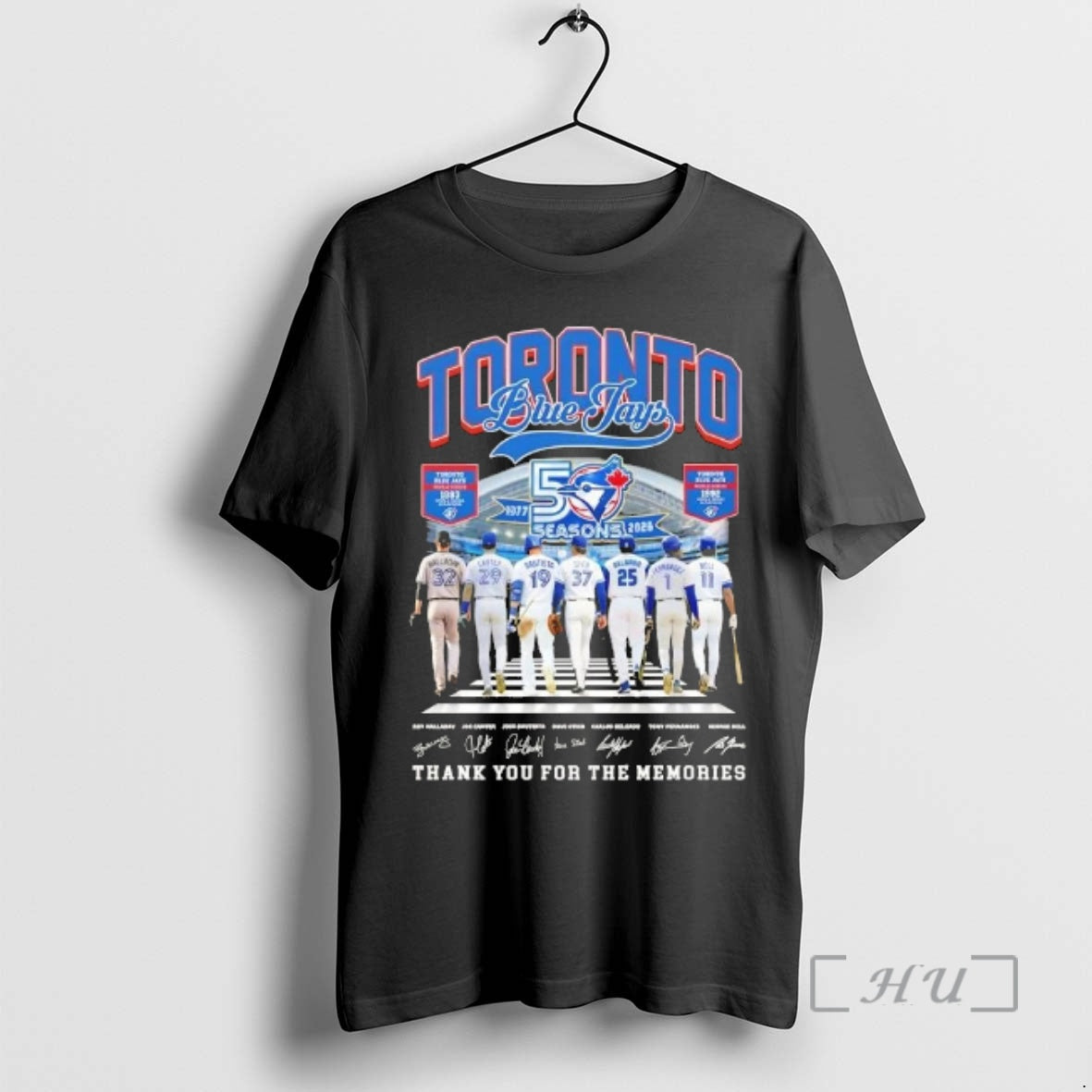 Officials Toronto Blue Jays 50 Seasons 1977 2026 Roy Mallabay And Legends Stadium Signatures Premium T-Shirts, Hoodie,...