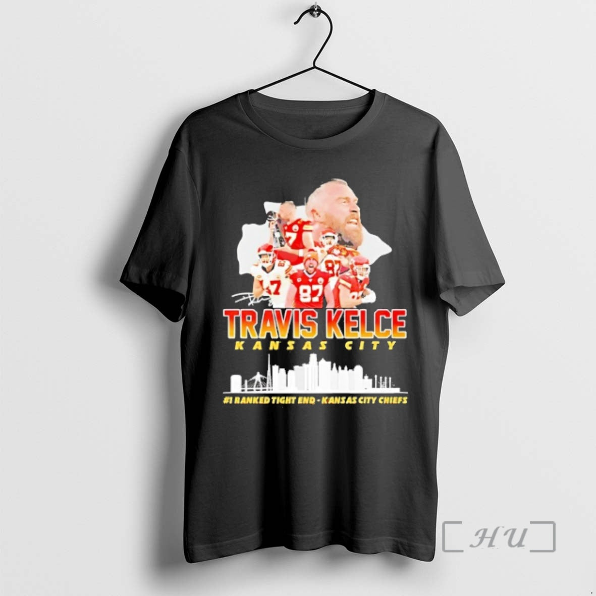 Officials Travis Kelce Kansas City Chiefs City Skyline Signature T-Shirts, Hoodie, Sweatshirt | PopFlextees.com