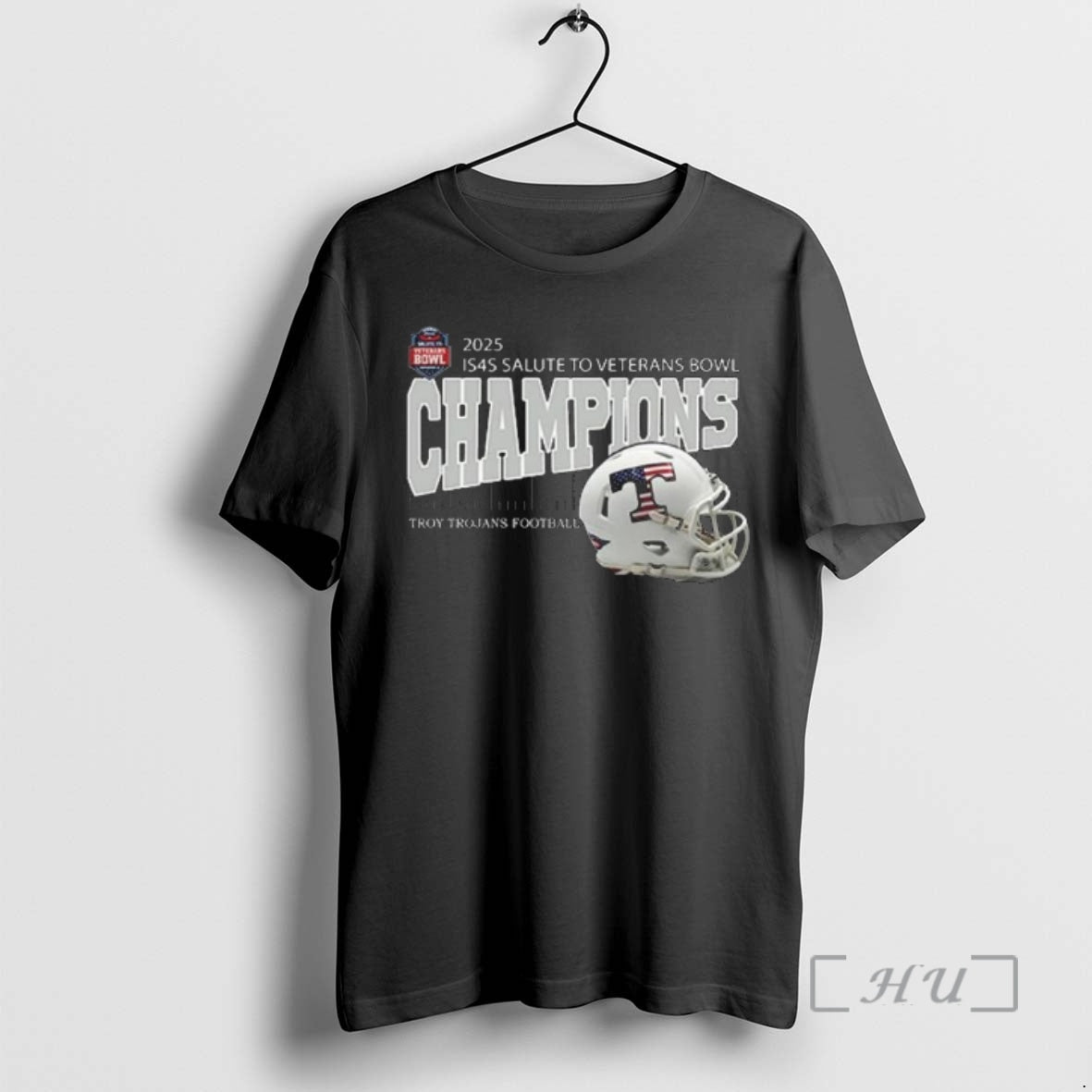 Officials Troy Trojans Football Are 2025 Is4s Salute Veterans Bowl Champions Helmet T-Shirts, Hoodie, Sweatshirt