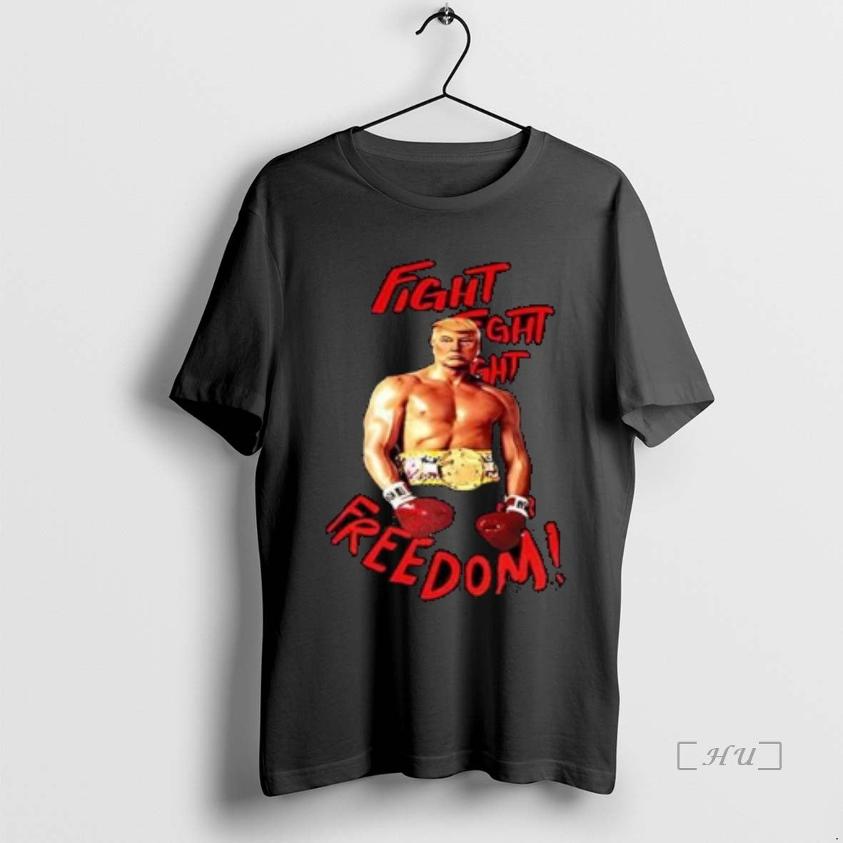 Officials Trump Boxing Fight Fight For Freedom Circle Black T-Shirts, Hoodie, Sweatshirt | PopFlextees.com