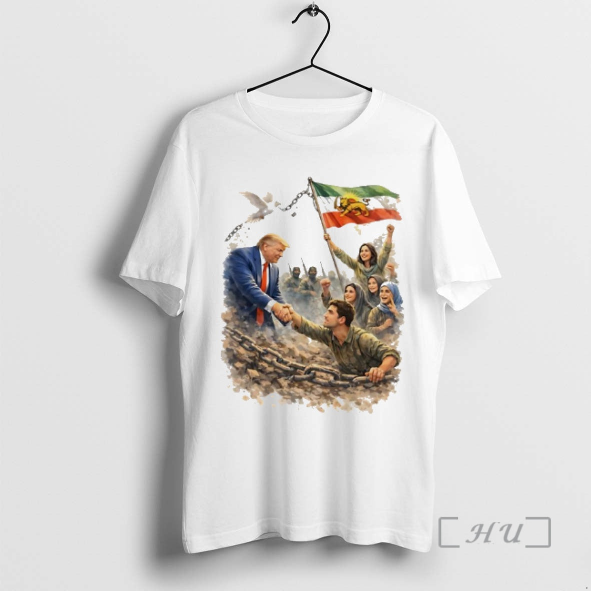 Officials Trump Liberation Handshake Political Art T-Shirts, Hoodie, Sweatshirt | PopFlextees.com