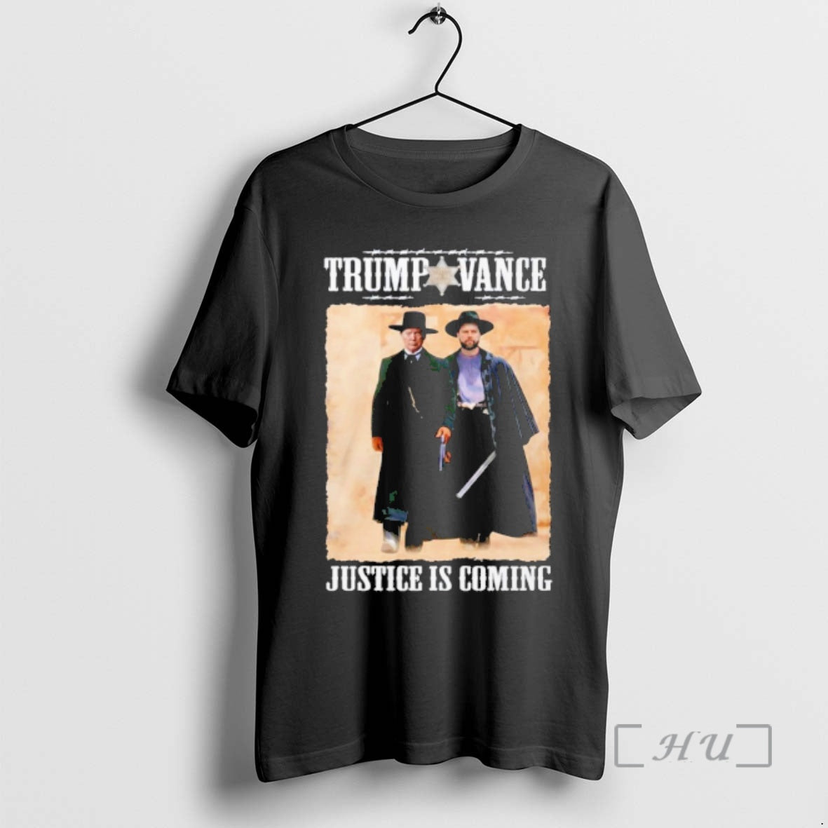 Officials Trump Vance Tombstone Movie Justice Is Coming T-Shirts, Hoodie, Sweatshirt | PopFlextees.com
