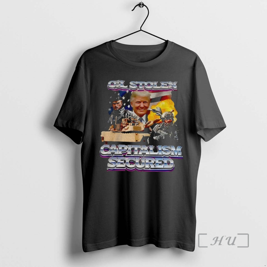 Officials Trump Oil Stolen Capitalism Secured American Flag T-Shirts, Hoodie, Sweatshirt | PopFlextees.com