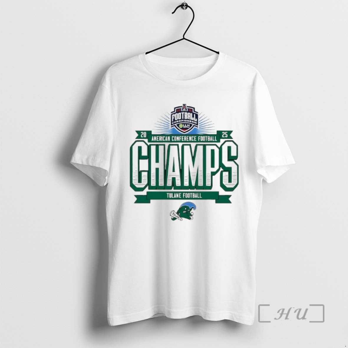 Officials Tulane Football 2025 Amercan Conference Champs Logo T-Shirts, Hoodie, Sweatshirt | PopFlextees.com