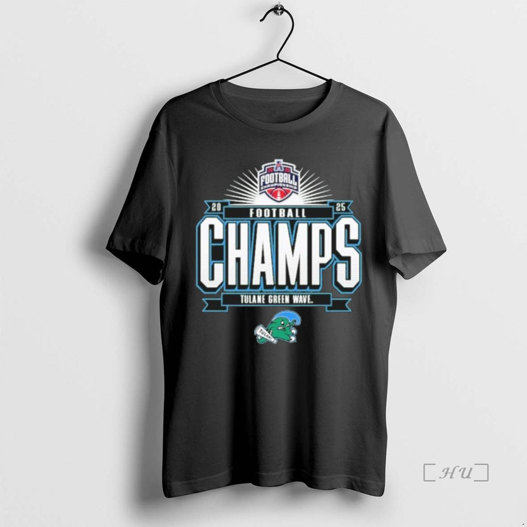 Officials Tulane Green Wave 2025 The American Football Champions Locker Room Premium T Shirts Sweater Hoodie, Sweatshirt