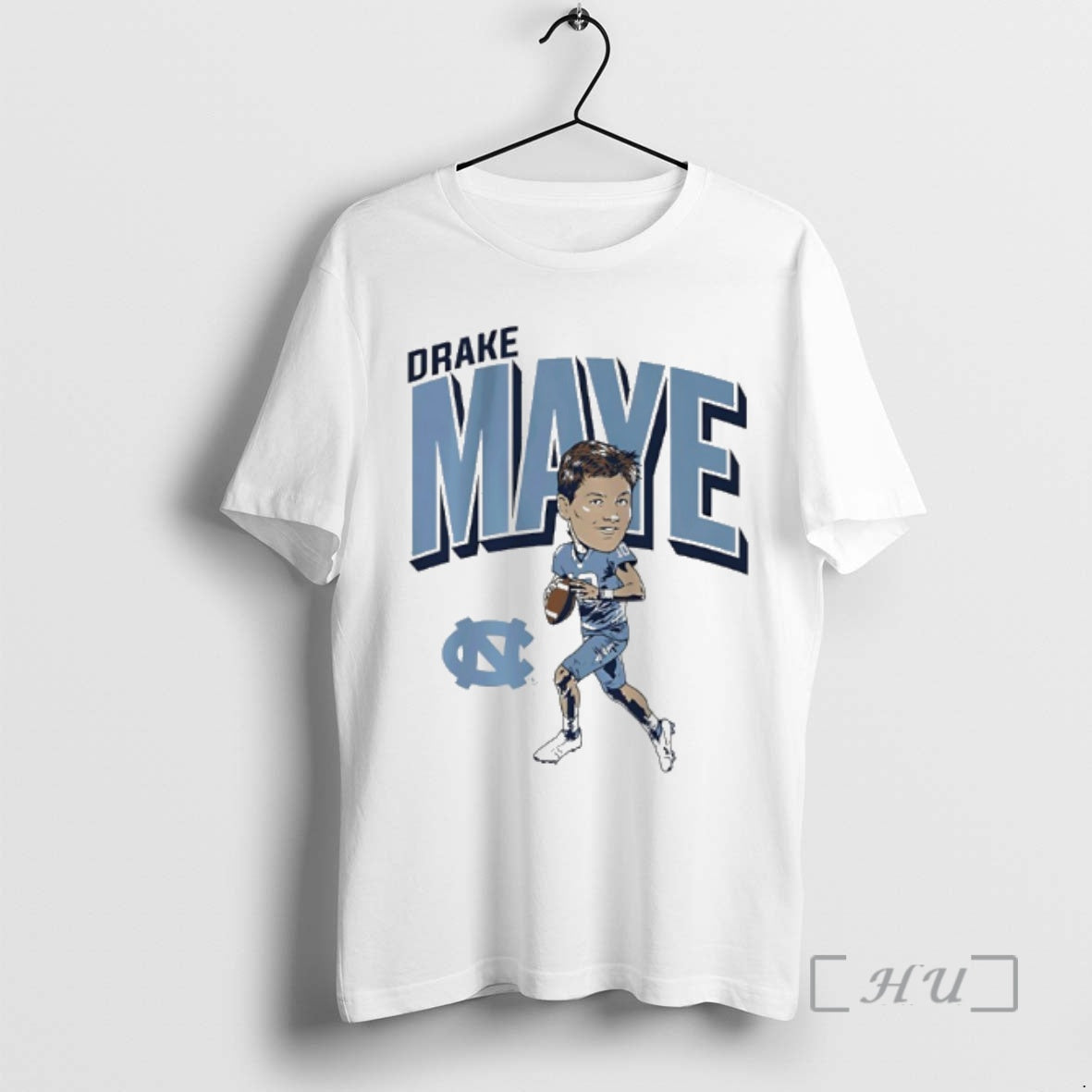 Officials Unc Football Drake Maye Pro Caricature T-Shirts, Hoodie, Sweatshirt | PopFlextees.com