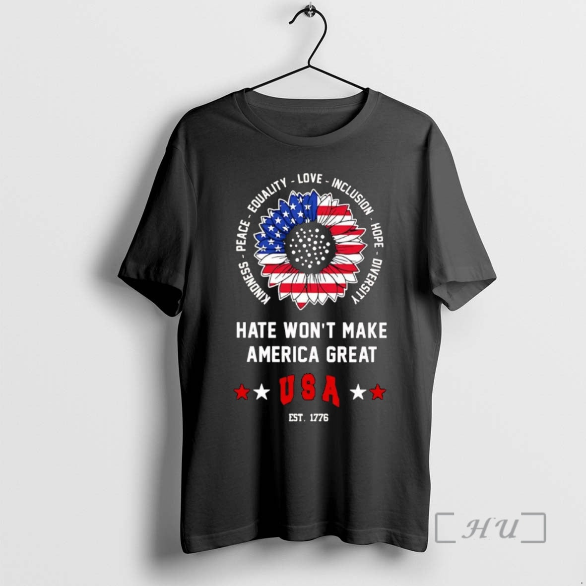 Officials Us Sunflowers Hate Wont Make America Great Est 1776 T-Shirts, Hoodie, Sweatshirt | PopFlextees.com