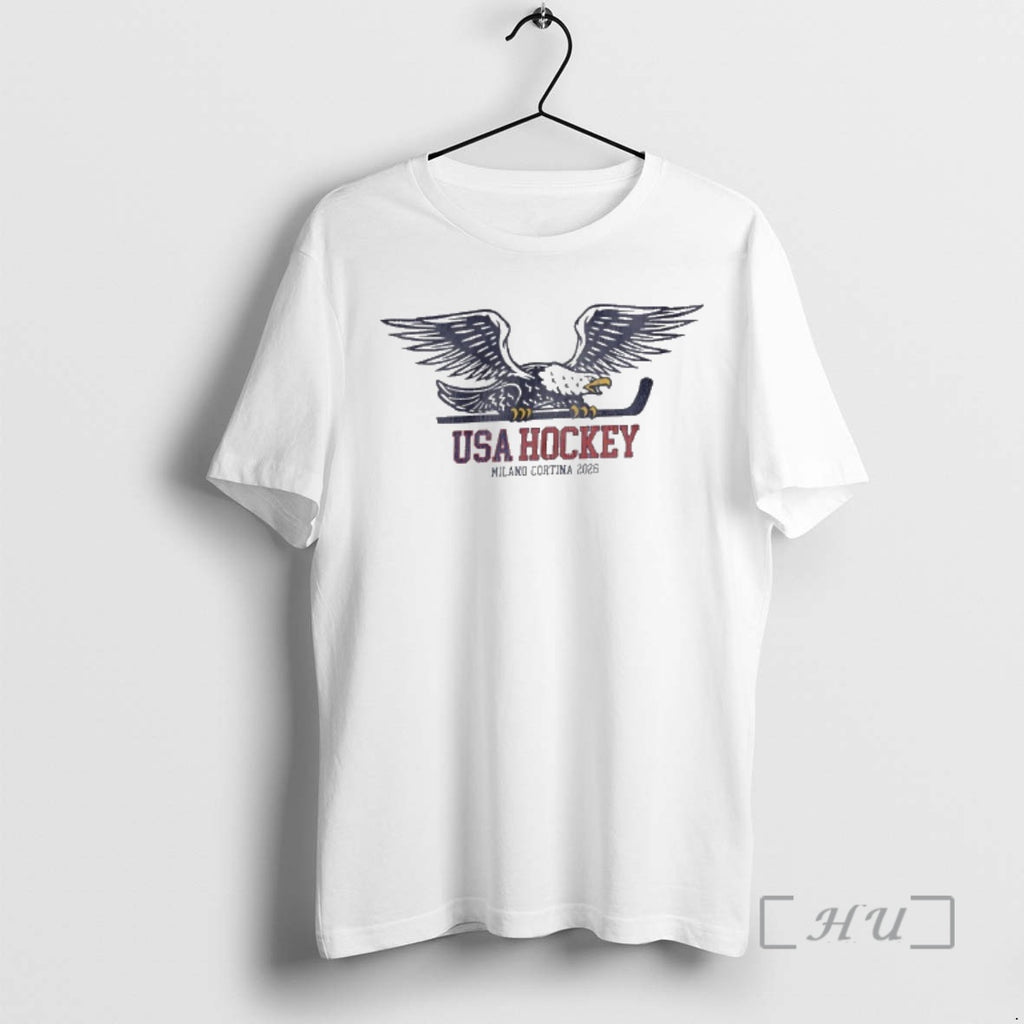 Officials Usa Eagle And Hockey Milano Cortina 2026 T-Shirts, Hoodie, Sweatshirt | PopFlextees.com