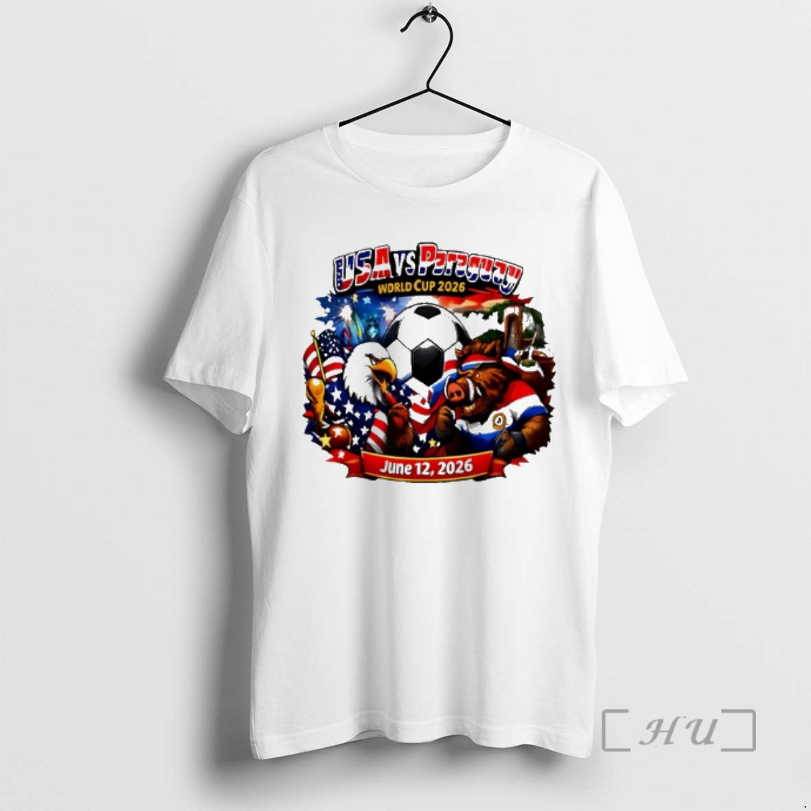 Officials Usa Vs Paraguay 2026 World Cup Mascot T-Shirts, Hoodie, Sweatshirt | PopFlextees.com