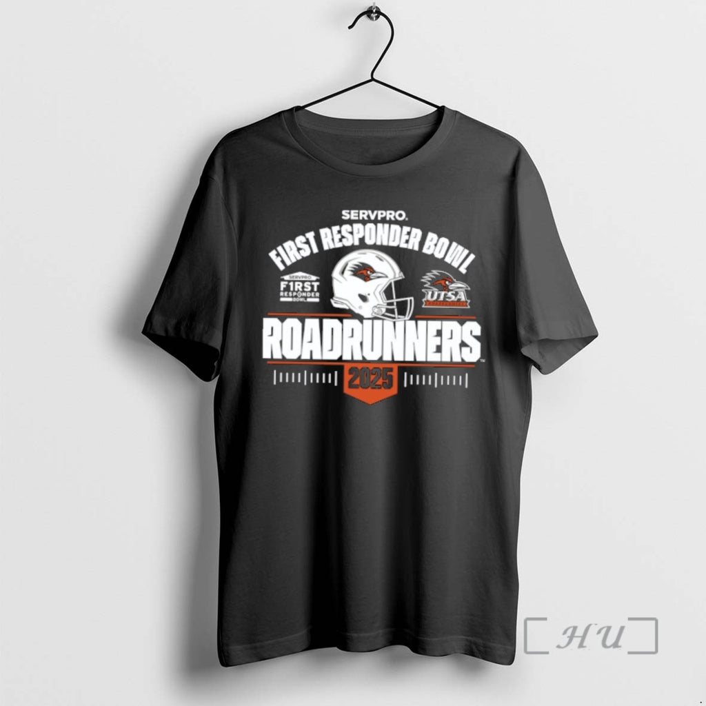 Officials Utsa Roadrunners 2025 Servpro First Responder Bowl Helmet T-Shirts, Hoodie, Sweatshirt | PopFlextees.com