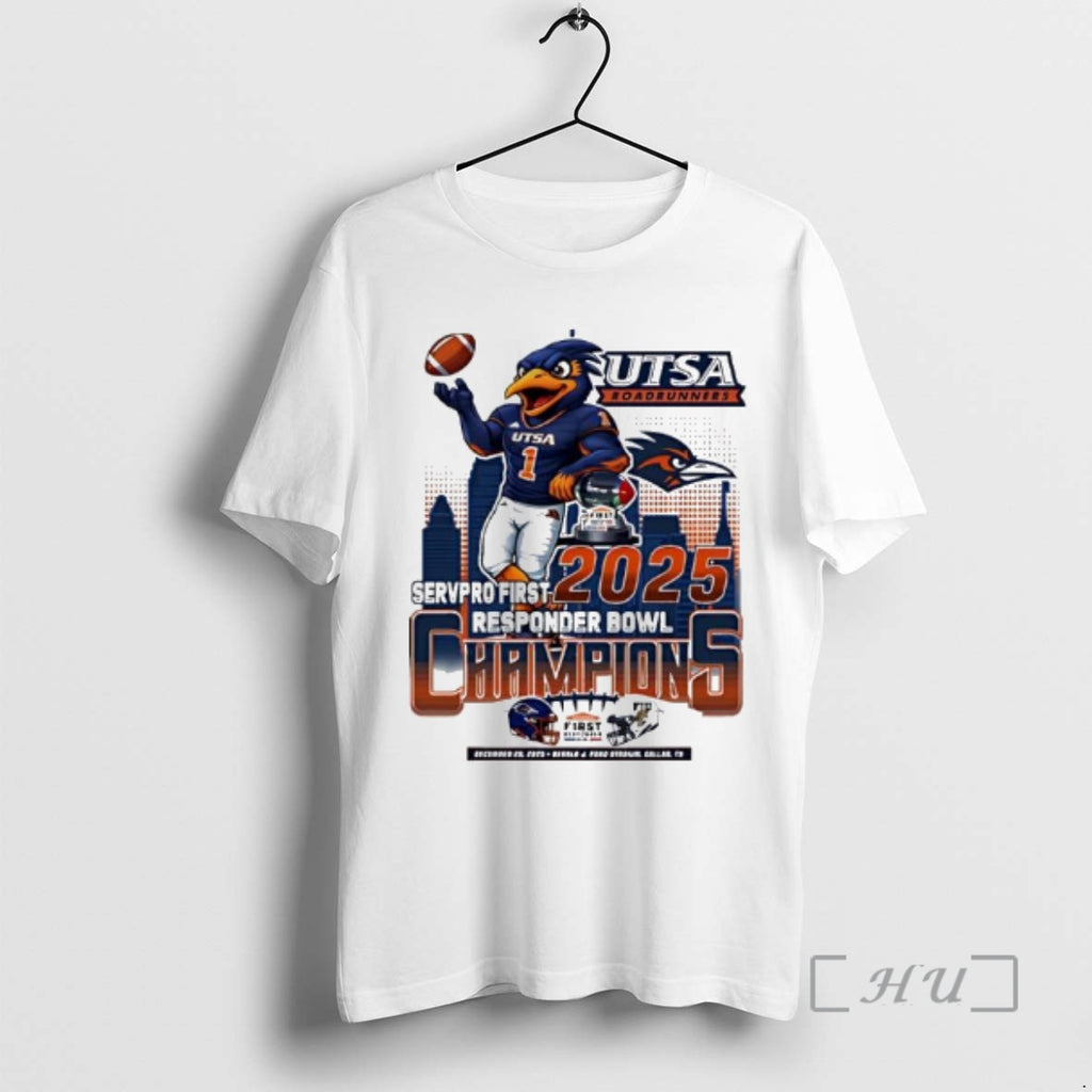 Officials Utsa Roadrunners 2025 Servpro First Responder Bowl Champions T-Shirts, Hoodie, Sweatshirt | PopFlextees.com