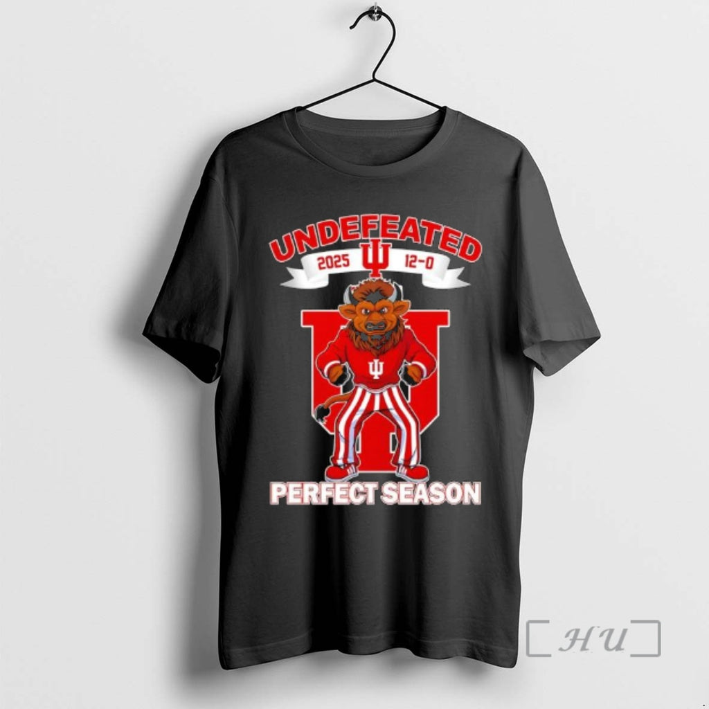 Officials Undefeated 2025 Indiana University Hoosier The Bison Mascot 12 0 Score Perfect Season Premium T-Shirts, Hoodie,...