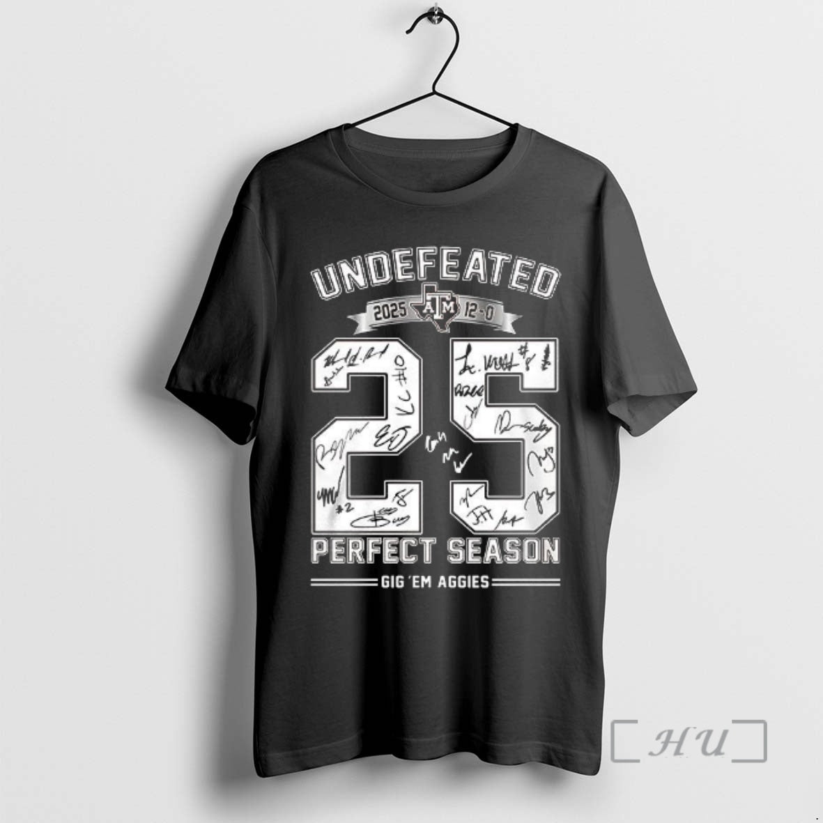 Officials Undefeated Perfect Season Gig Em Aggies 2025 Signature T-Shirts, Hoodie, Sweatshirt | PopFlextees.com