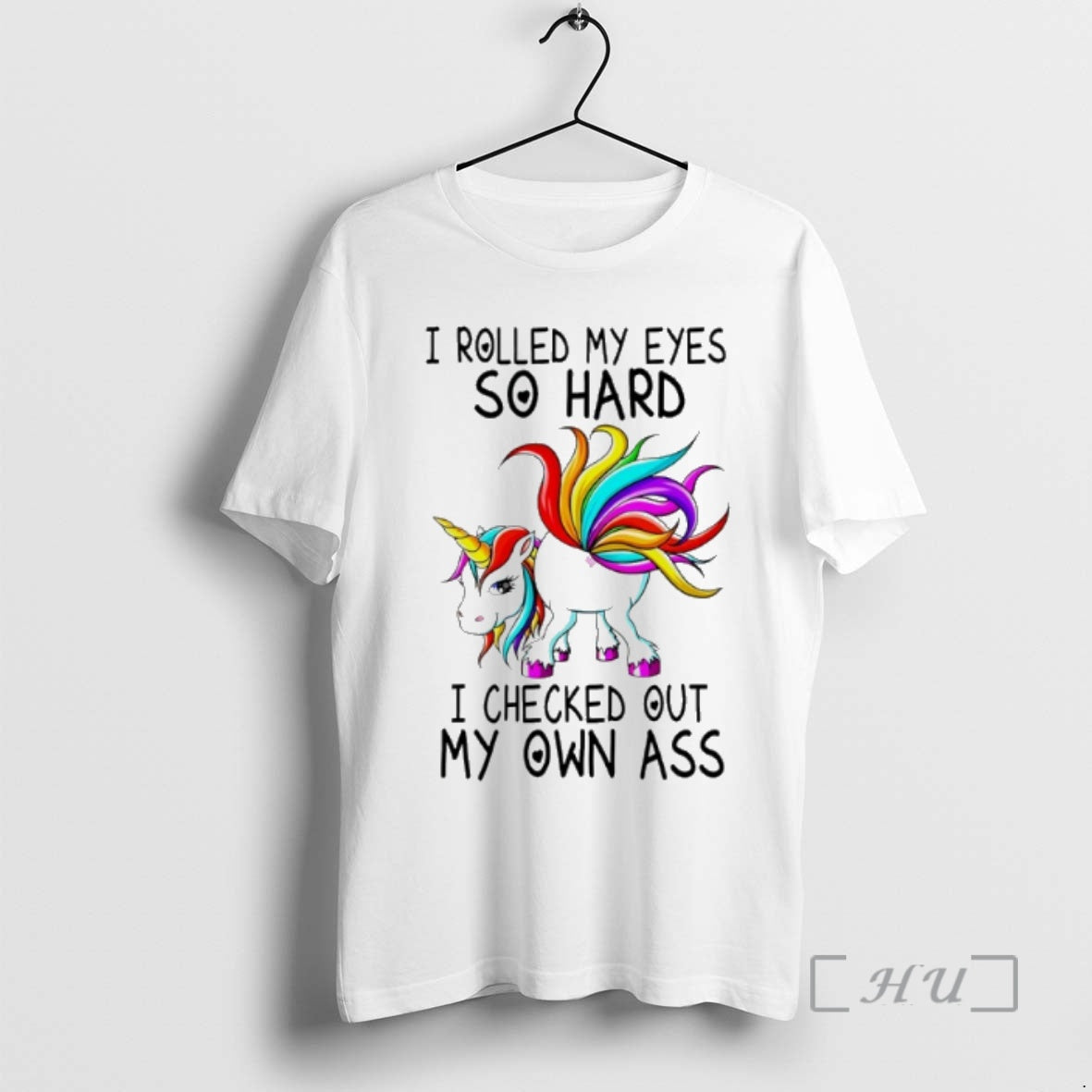 Officials Unicorn I Rolled My Eyes So Hard I Checked Out My Own Ass Premium T-Shirts, Hoodie, Sweatshirt | PopFlextees.com