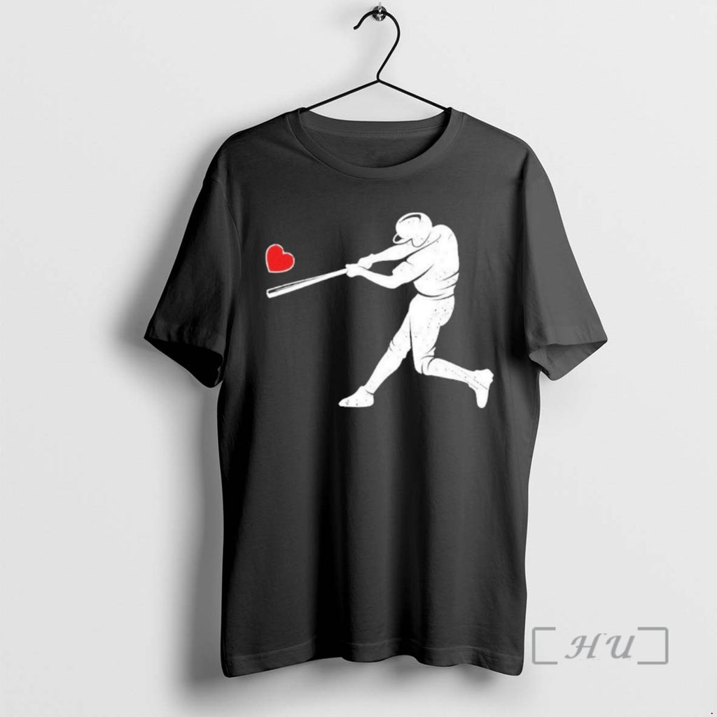 Officials Valentines Day Love Baseball Bat Batter Silhouette Heart T-Shirts, Hoodie, Sweatshirt | PopFlextees.com