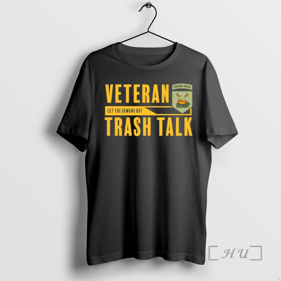 Officials Veteran Get The Demons Out Trash Talk T-Shirts, Hoodie, Sweatshirt | PopFlextees.com