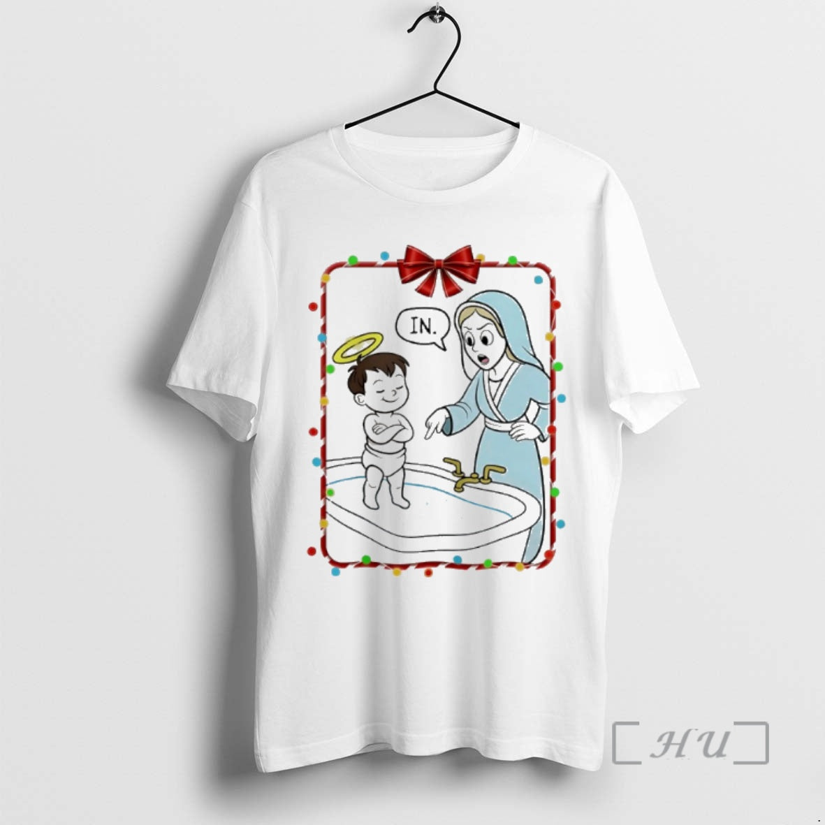 Officials Virgin Mary Christmas Get In The Tub T-Shirts, Hoodie, Sweatshirt | PopFlextees.com