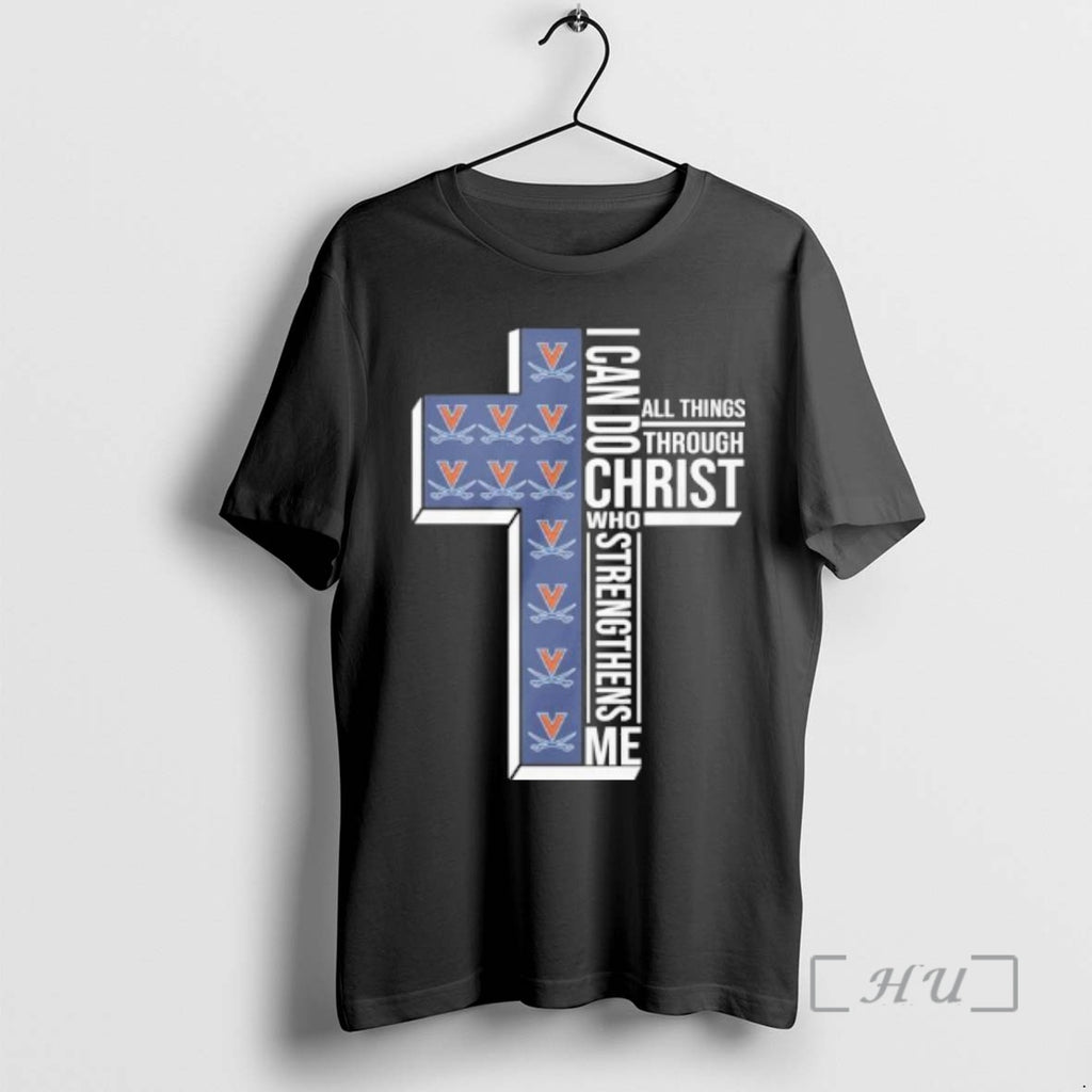 Officials Virginia Cavaliers Basketball Logo I Can Do All Things Through Christ Who Strengthens Me T-Shirts, Hoodie,...