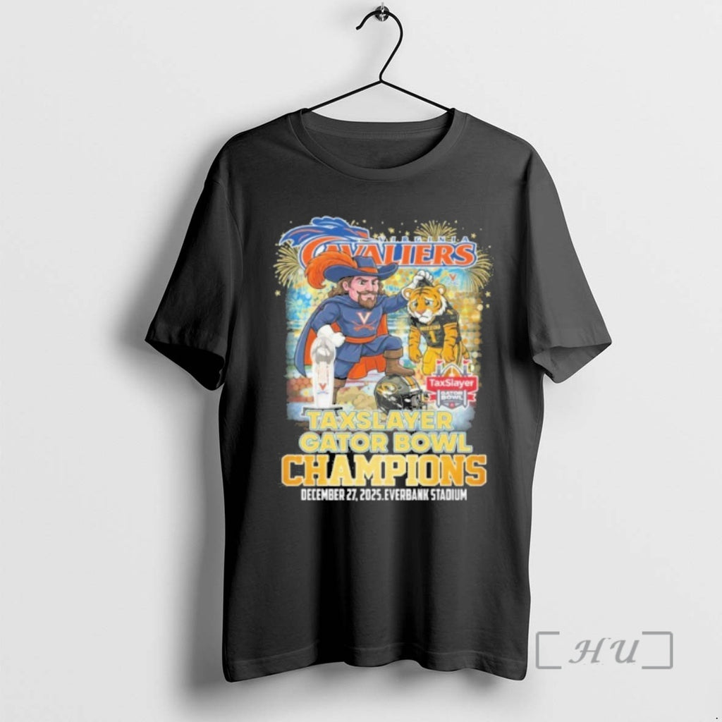Officials Virginia Cavaliers Mascot Taxslayer Gator Bowl Champions T-Shirts, Hoodie, Sweatshirt | PopFlextees.com