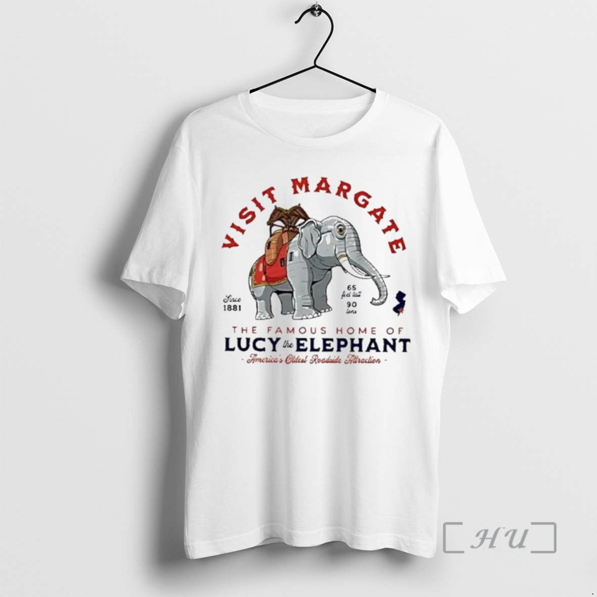 Officials Visit Margate Since 1881 The Famous Home Of Lucy The Elephant Premium T Shirts Hoodie, Sweatshirt | PopFlextees.com
