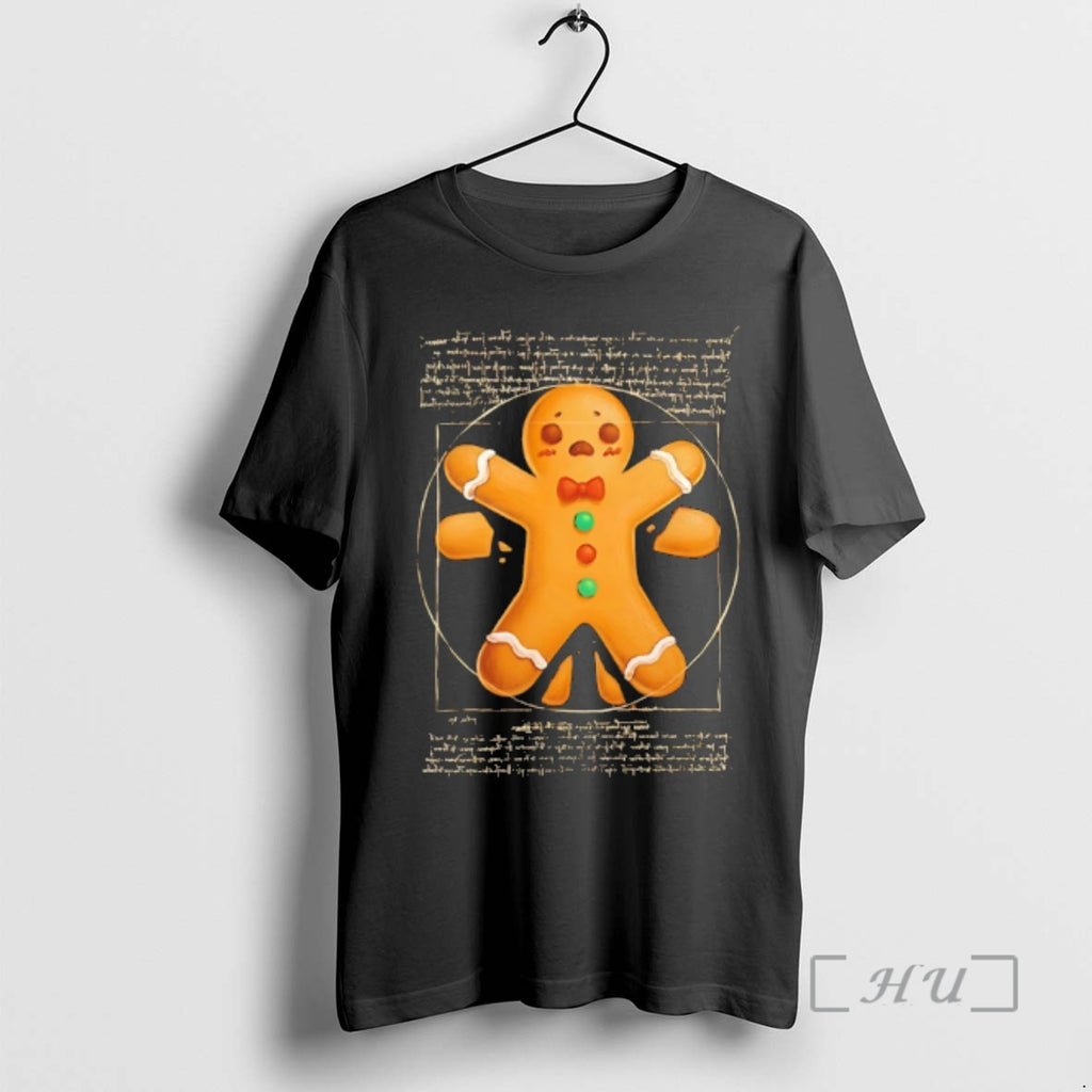 Officials Vitruvian Gingerbread Man Christmas T-Shirts, Hoodie, Sweatshirt | PopFlextees.com